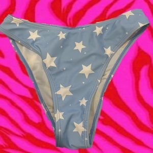 Shein Blue and White Star Bathing Suit Bottoms Size S